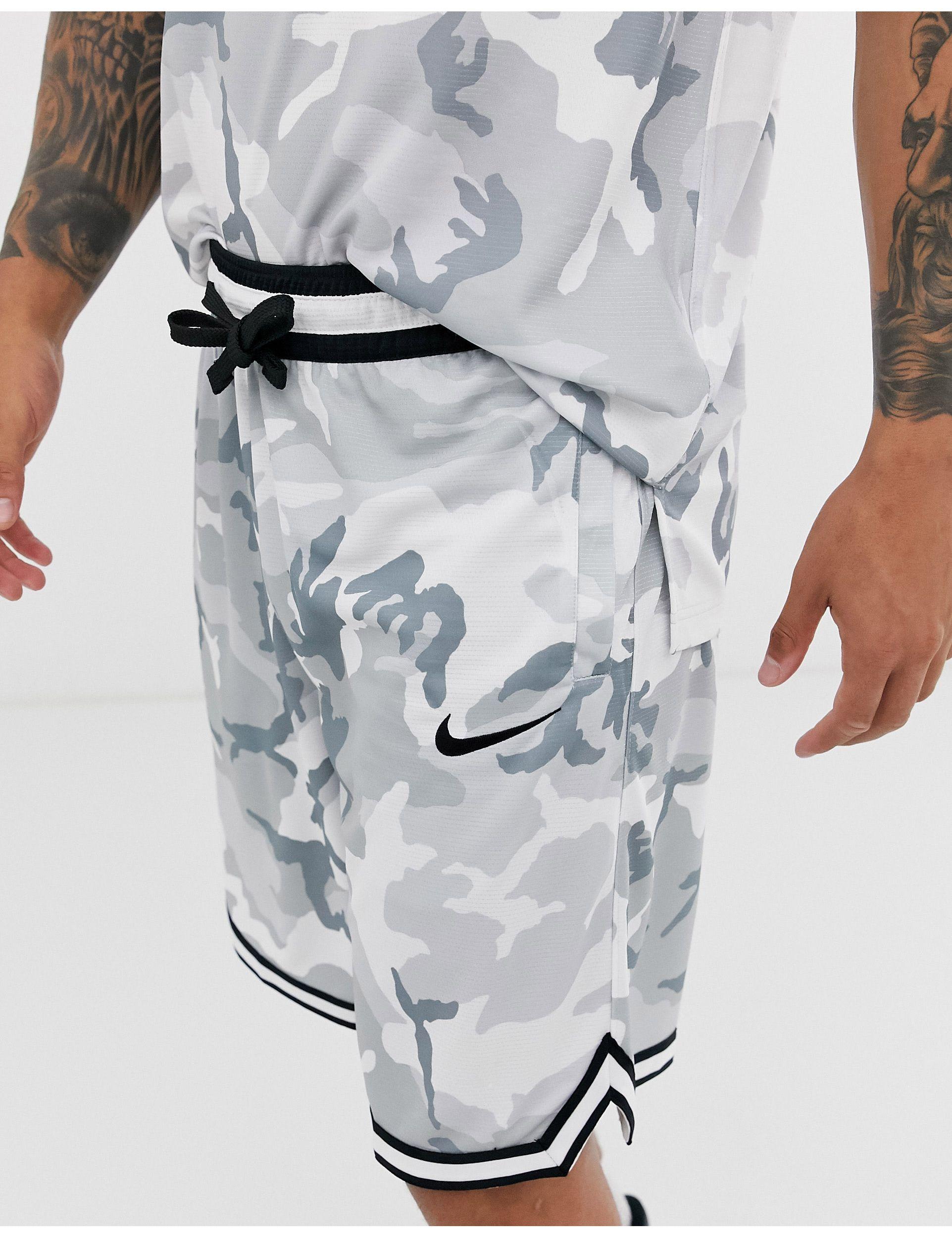 Nike Basketball Dna Camo Shorts in Gray for Men | Lyst