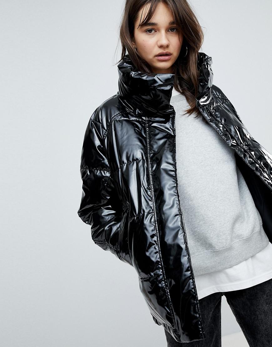 vinyl padded coat