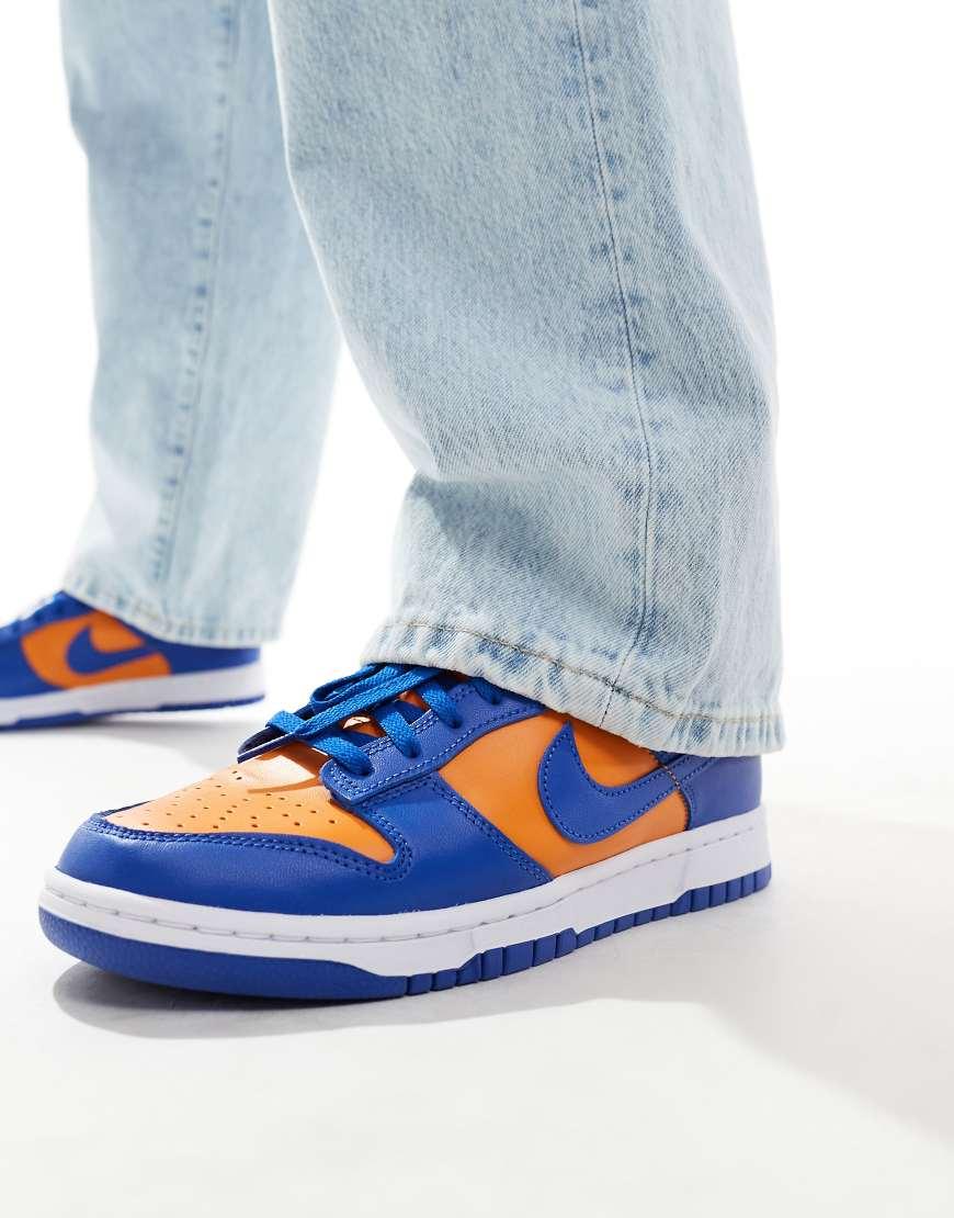 Zapatillas De Deporte Azules Y Naranjas Dunk Low Retro De Nike de