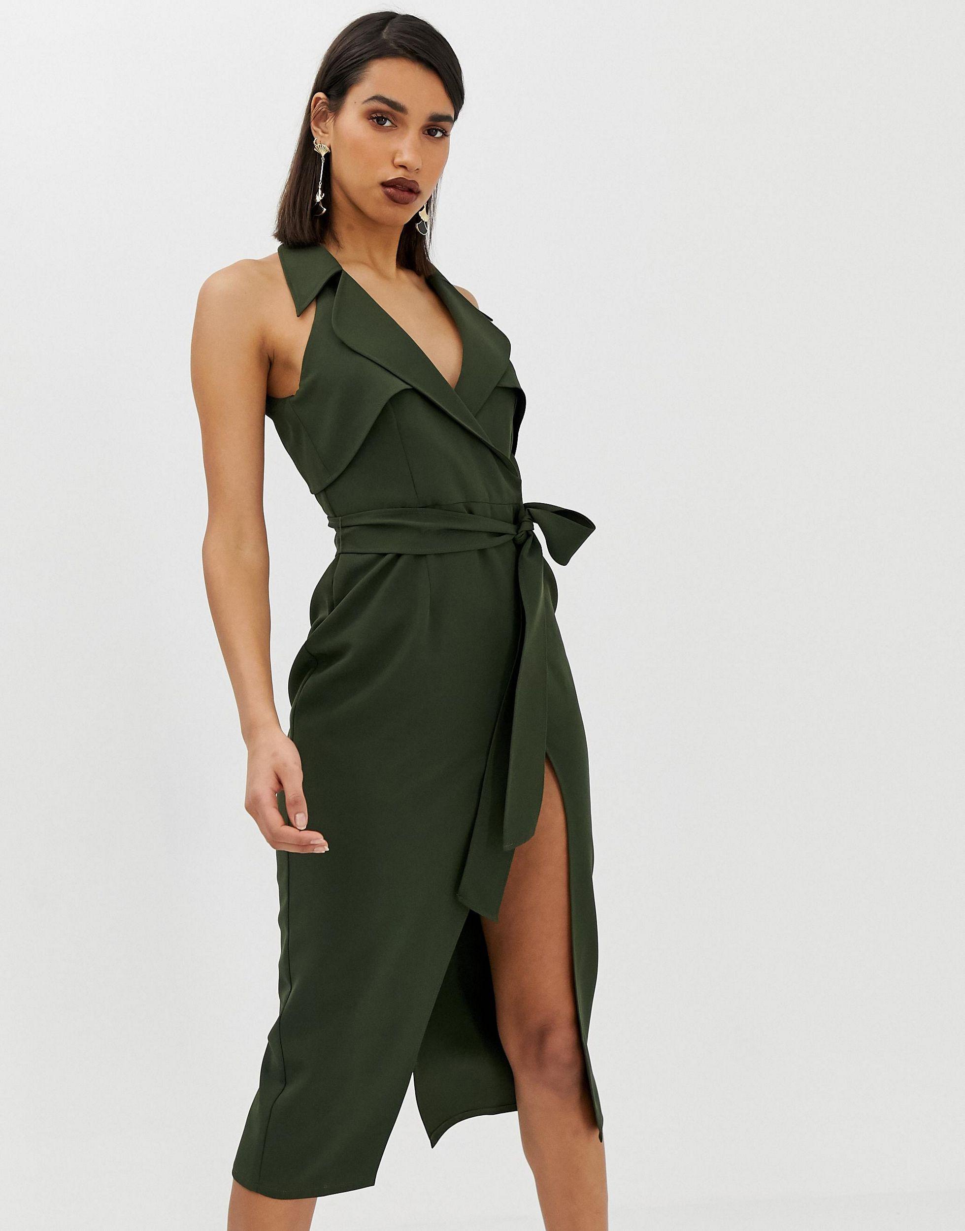 trench dress midi