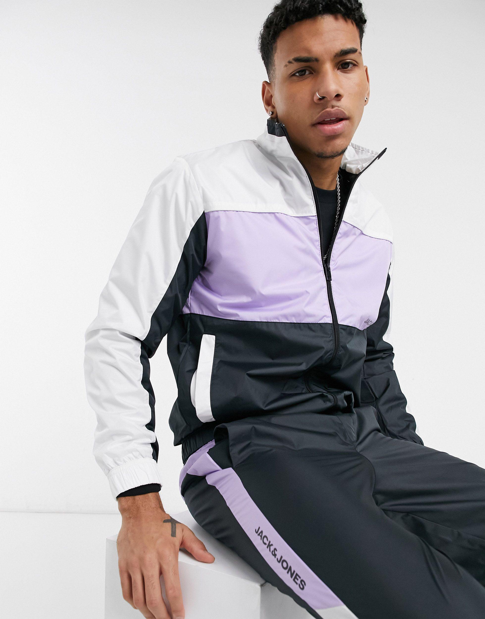 Intelligence - tuta sportiva lilla color block con giacca con zip da Uomo  di Jack \u0026 Jones in Viola | Lyst