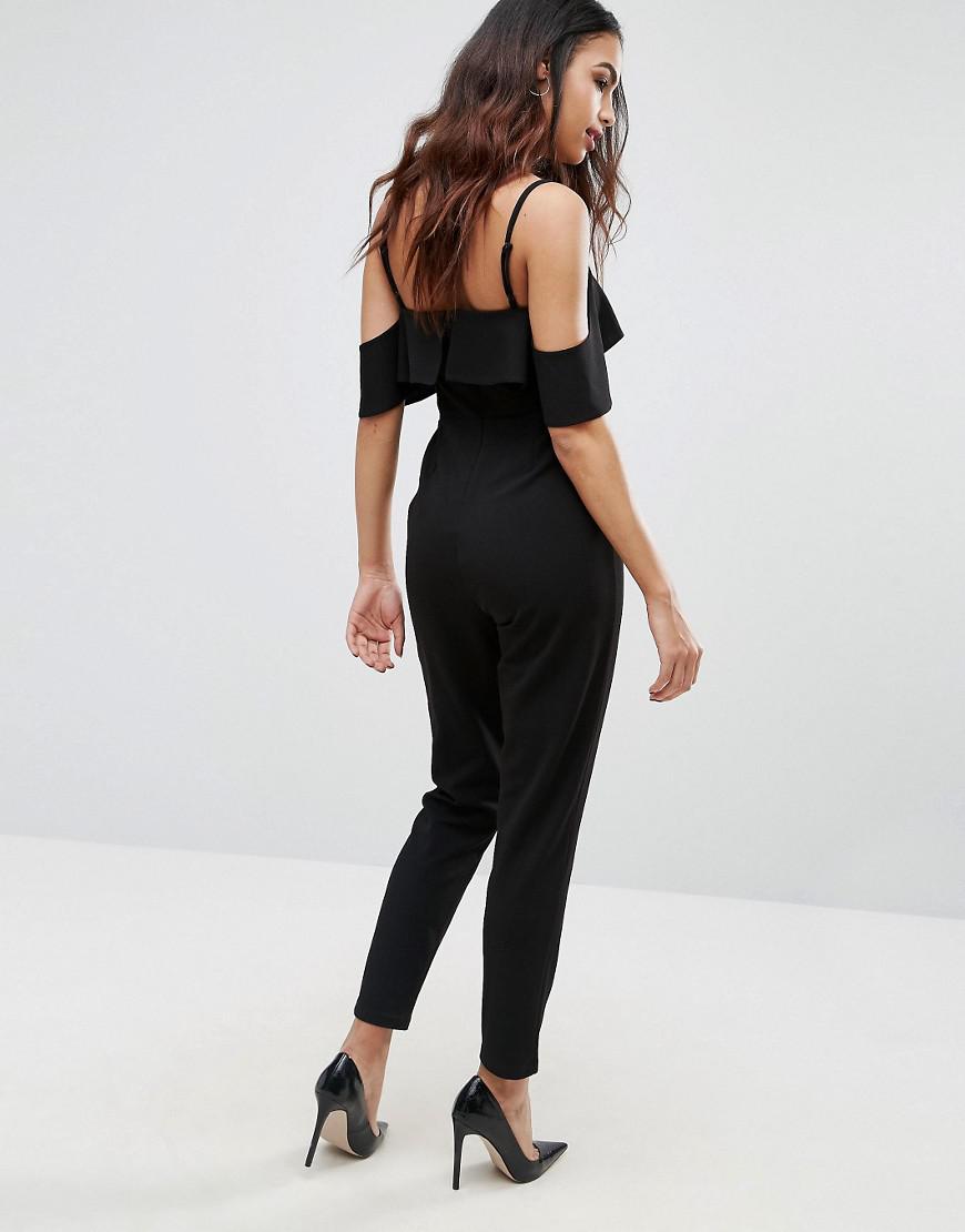 lipsy cold shoulder jumpsuit
