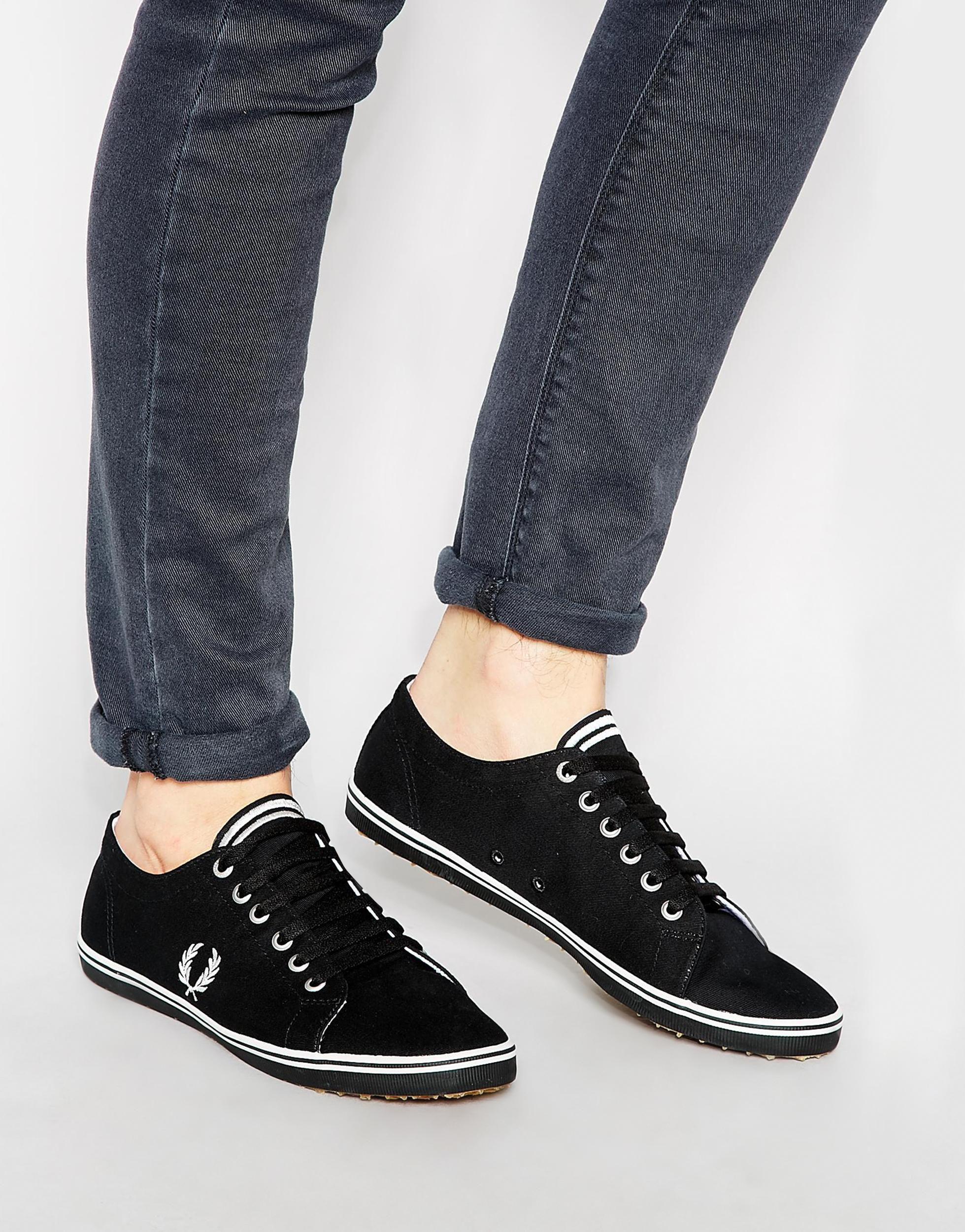 Fred Perry Kingston Canvas Sneakers in Blue for Men | Lyst