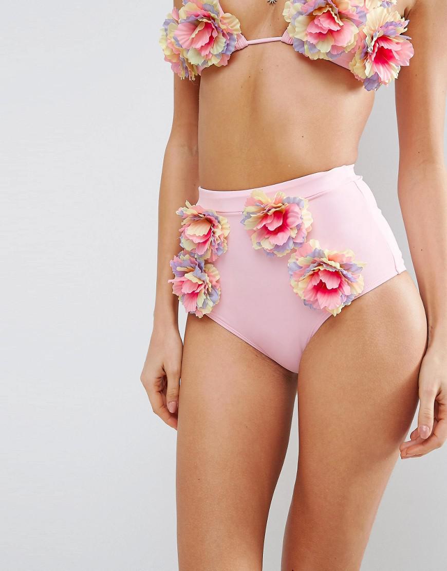 asos 3d flower bikini