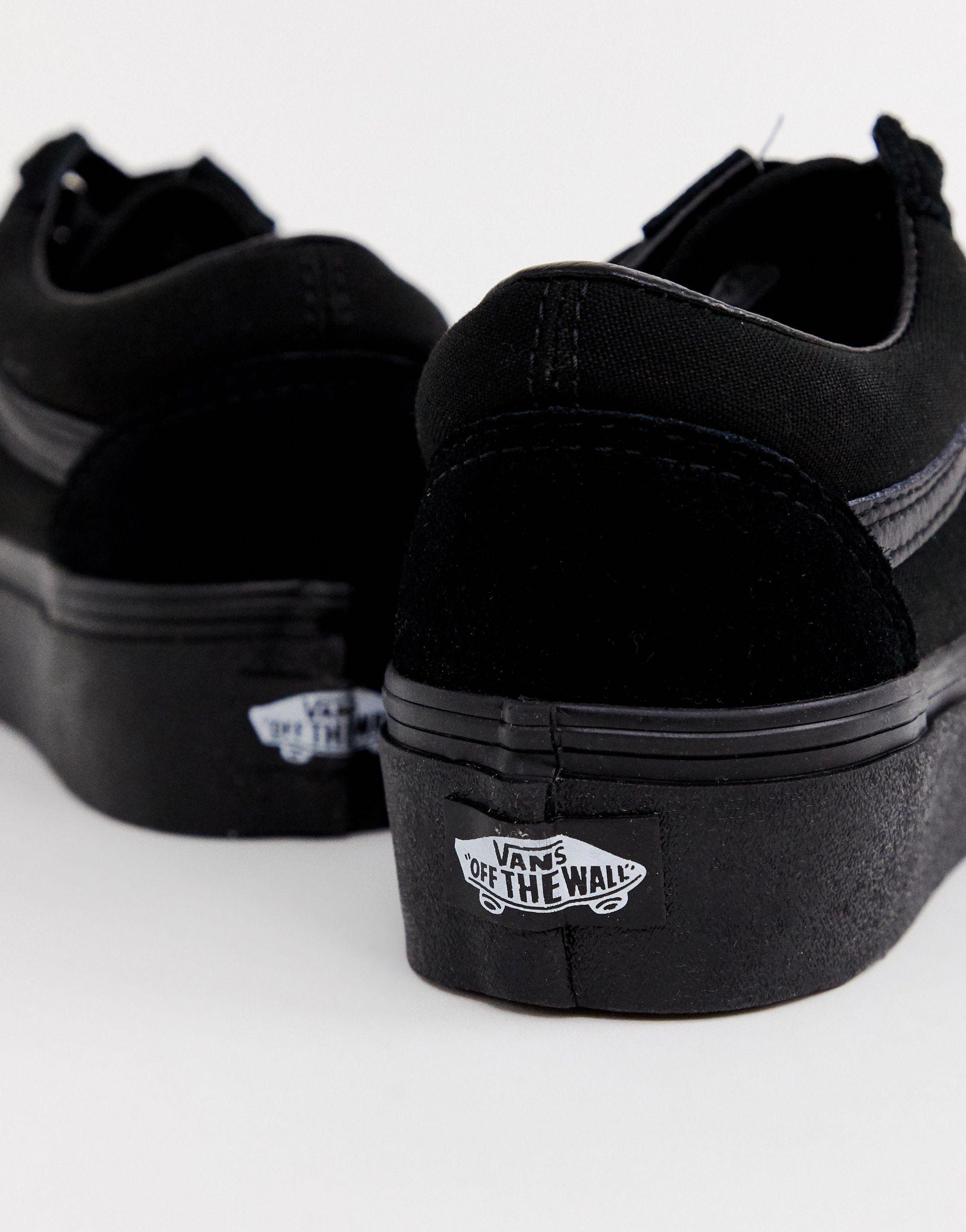old skool platform black