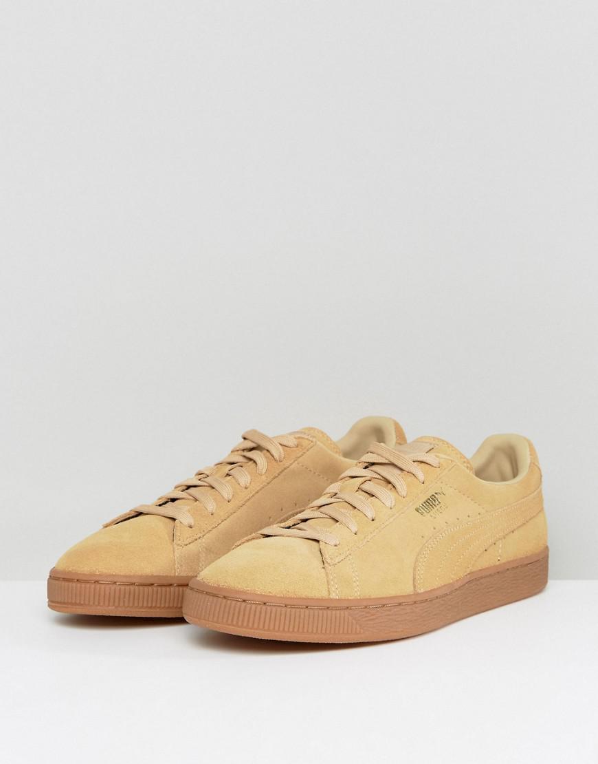 PUMA Suede Gum Sole Trainers In Tan 36324219 for | Lyst