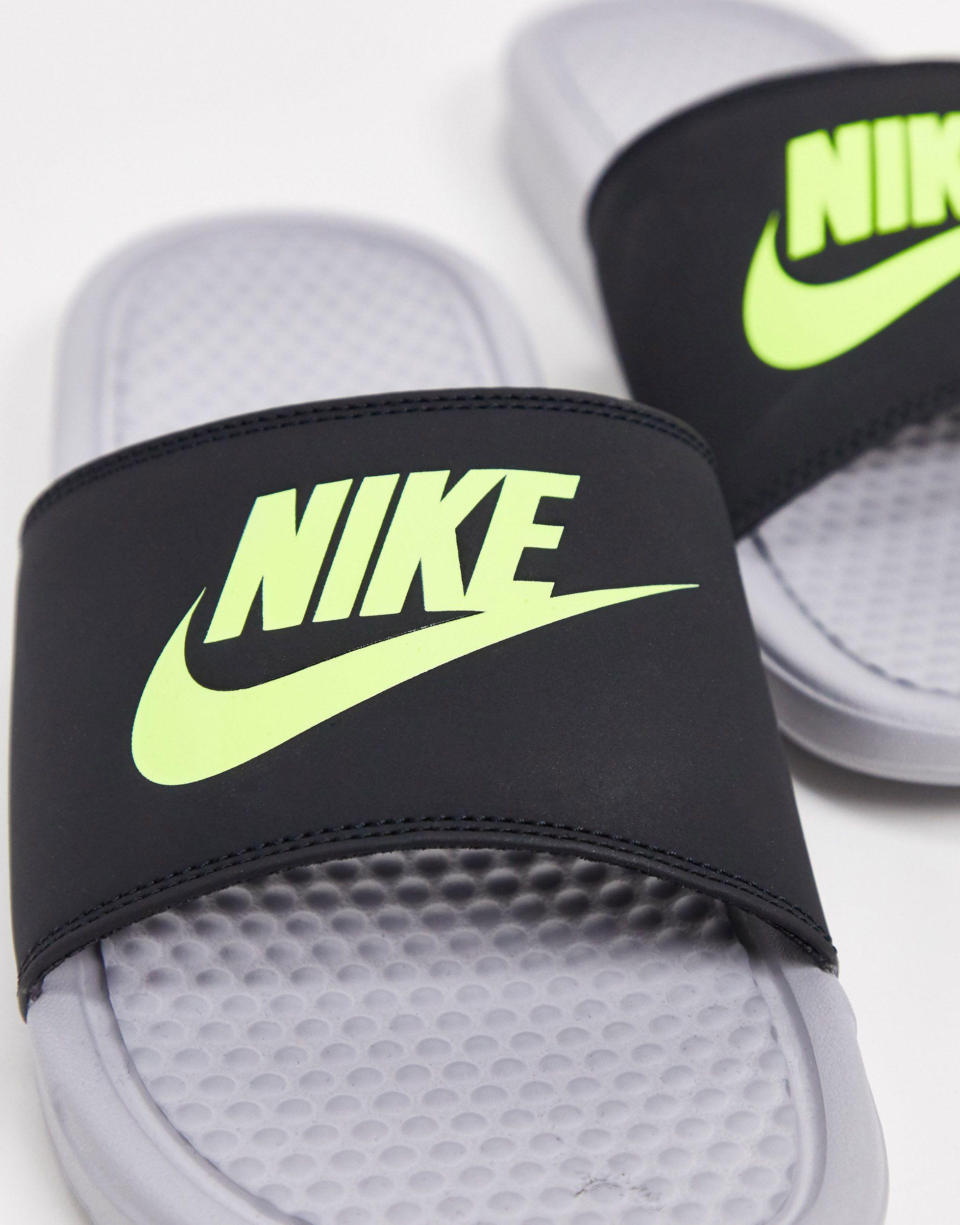 Nike Benassi Jdi Sliders in Grey (Grey) for Men - Lyst