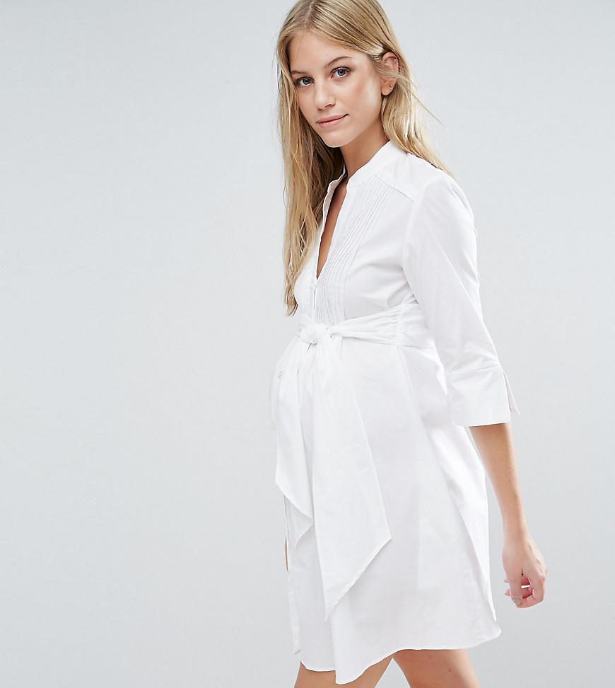 white shirt dress tie waist