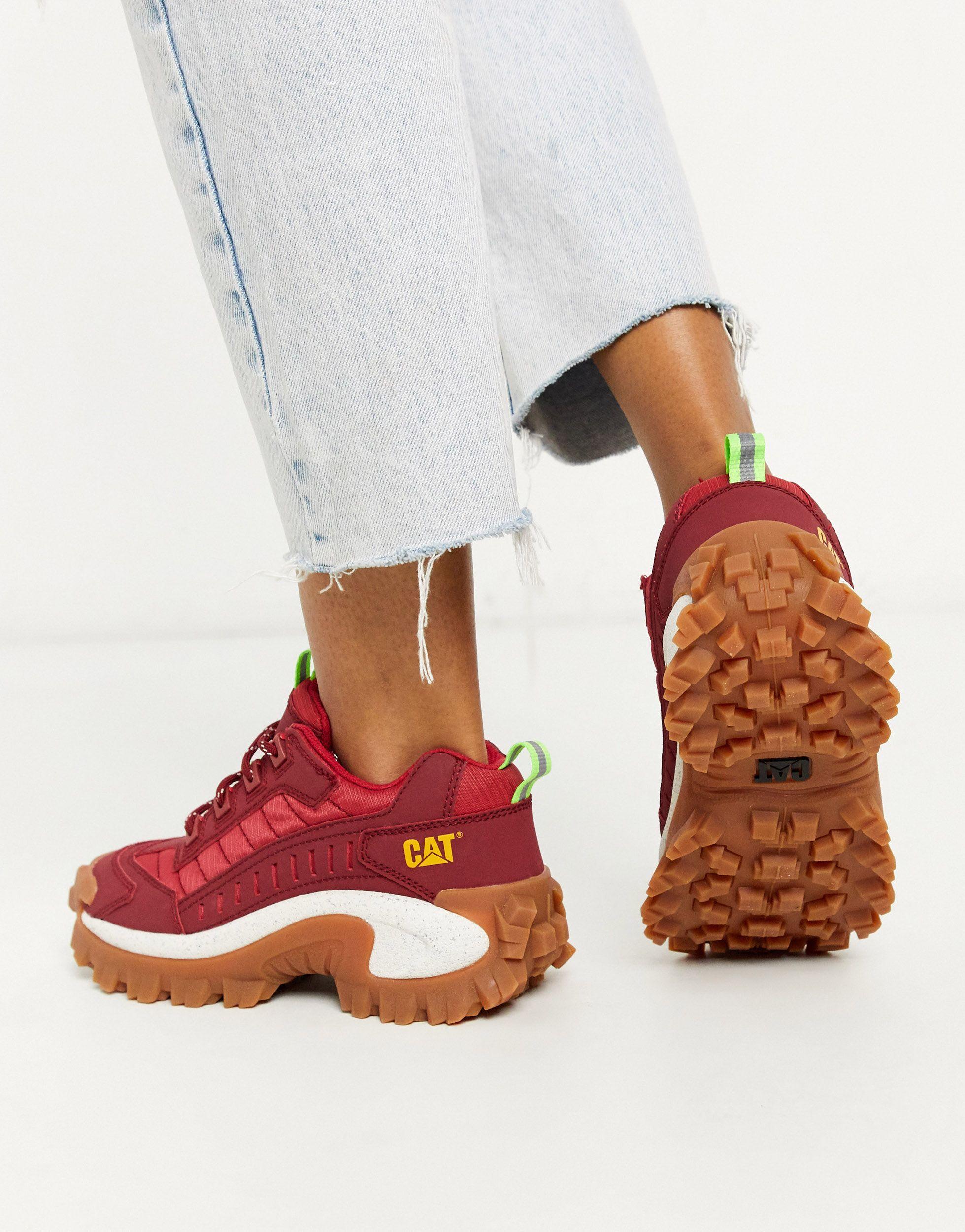 Caterpillar Cat Intruder Chunky Sneakers in Red | Lyst