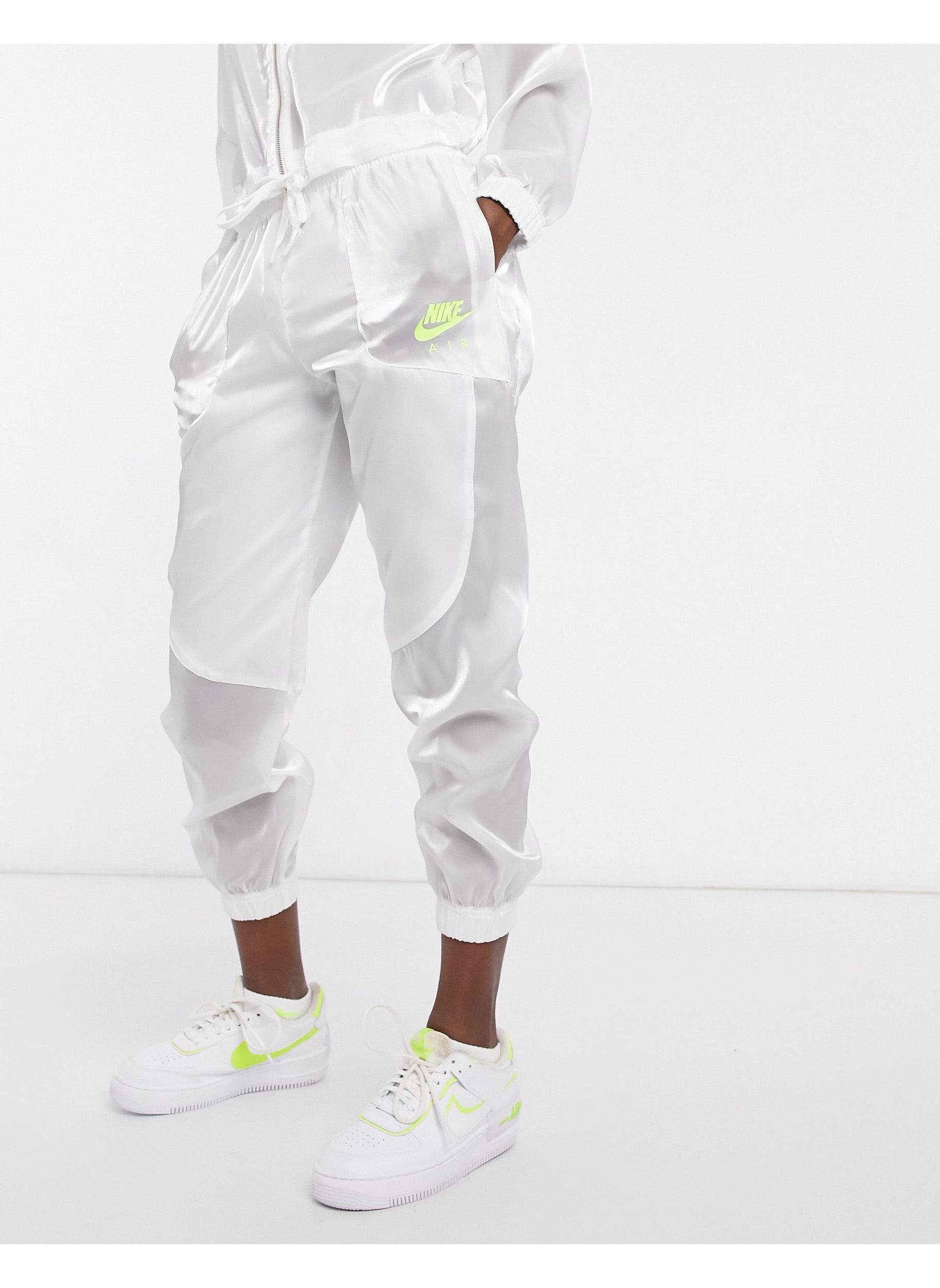 Nike Air Translucent joggers in White | Lyst