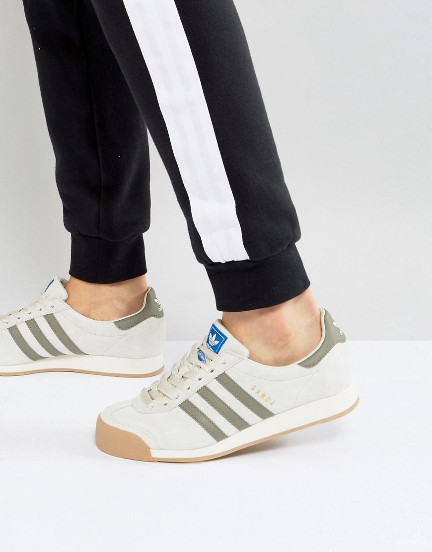 adidas Originals Leather Samoa Vintage Trainers In Beige By3161 in Natural  for Men - Lyst