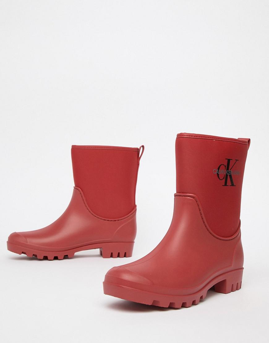 calvin klein wellington boots