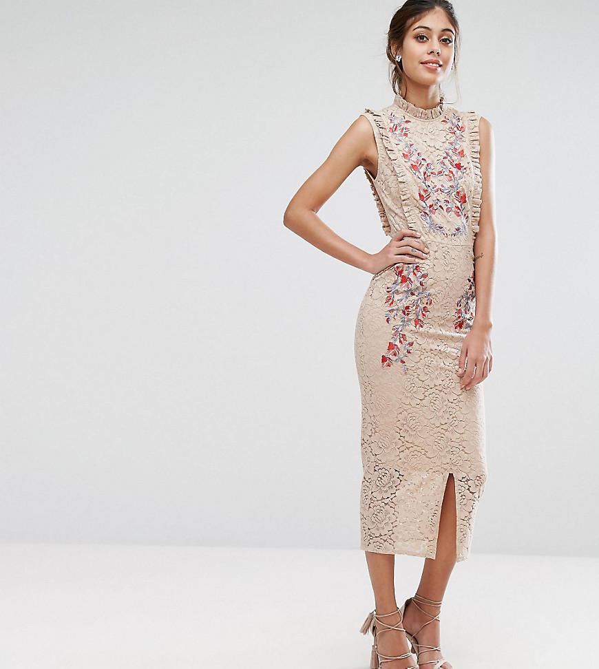 hope and ivy embroidered midi dress