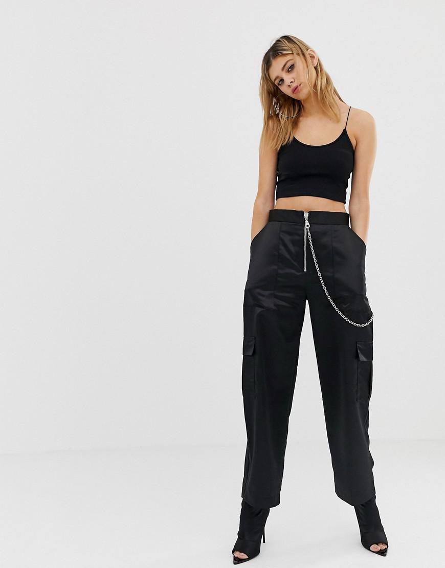 satin combat trousers