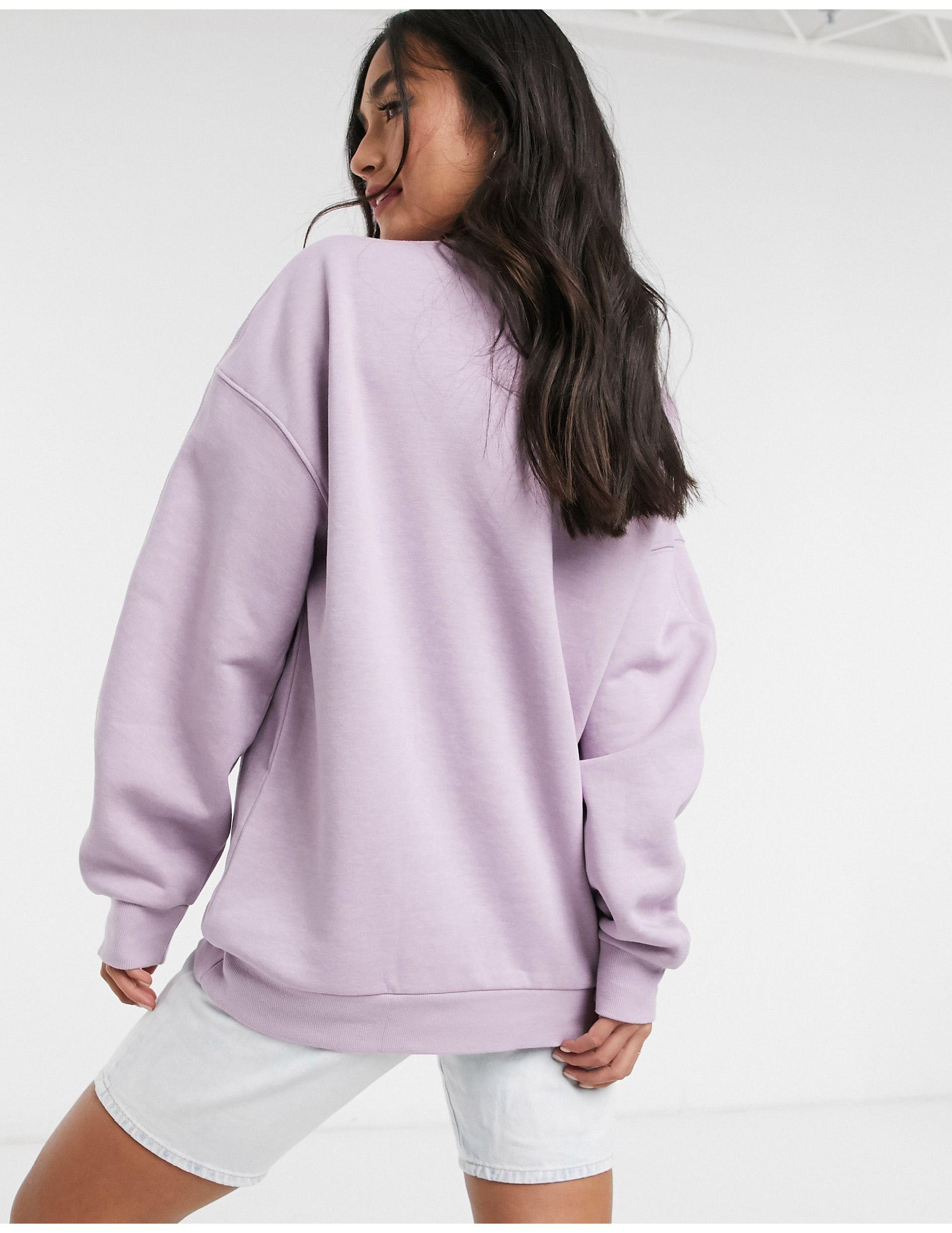 Sudadera extragrande en lila Stradivarius de color Morado | Lyst