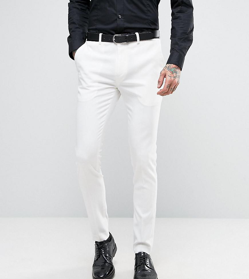 Only & Sons Super Skinny Tuxedo Suit Pants in White for Men | Lyst