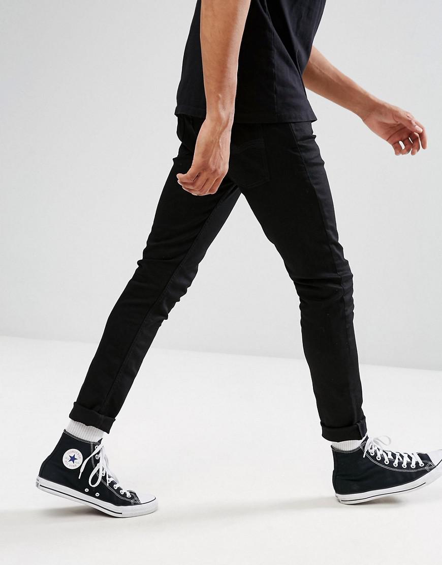 nudie jeans tight terry deep black