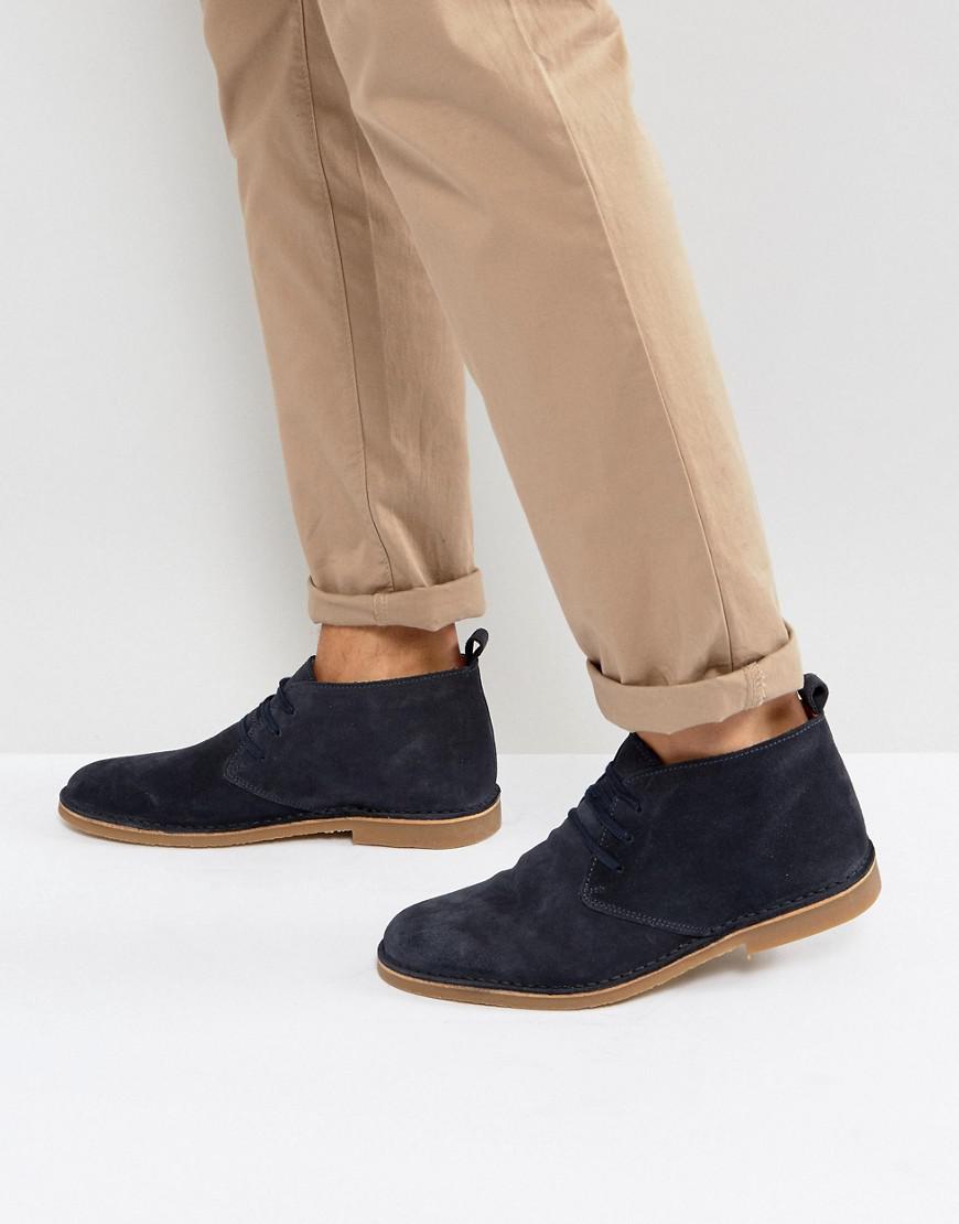 navy desert boots