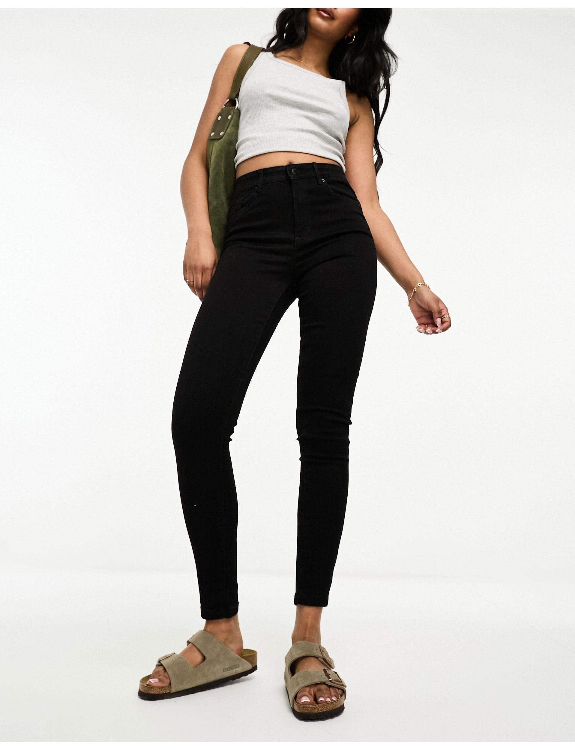 Vero Moda High Rise Skinny Sofia Jeans in Black | Lyst