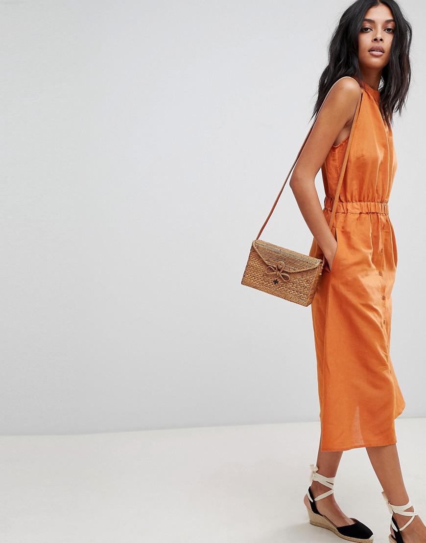 warehouse linen dress