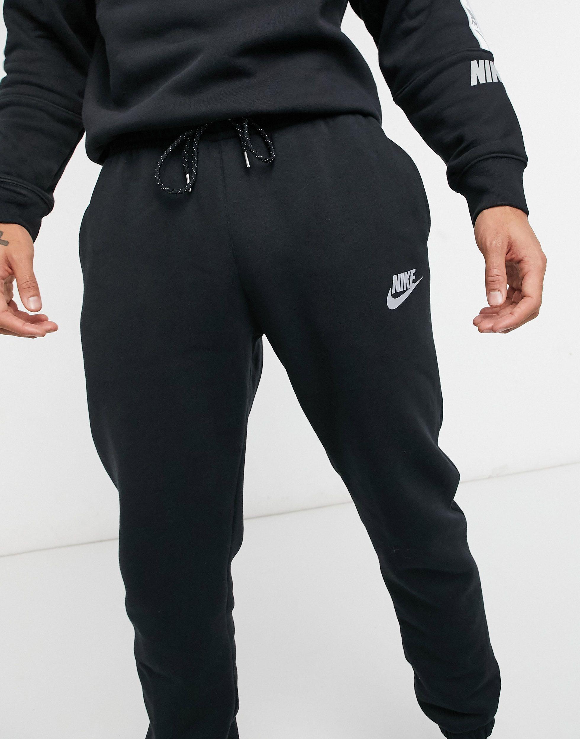 Nike Club Fleece Sweatpants With Reflective Logo in Black for Men - Lyst