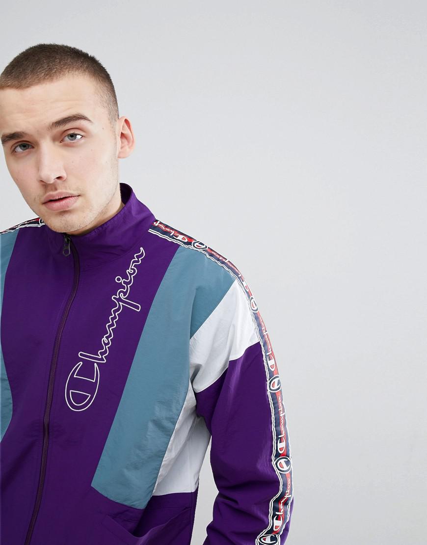 champion jacket purple