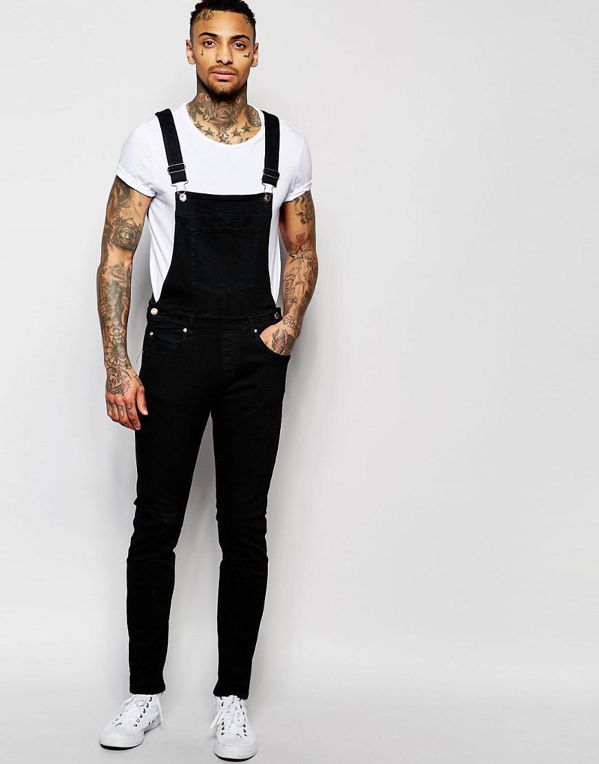 spil vase ressource Dr. Denim Ira Skinny Overall Jeans In Black for Men | Lyst