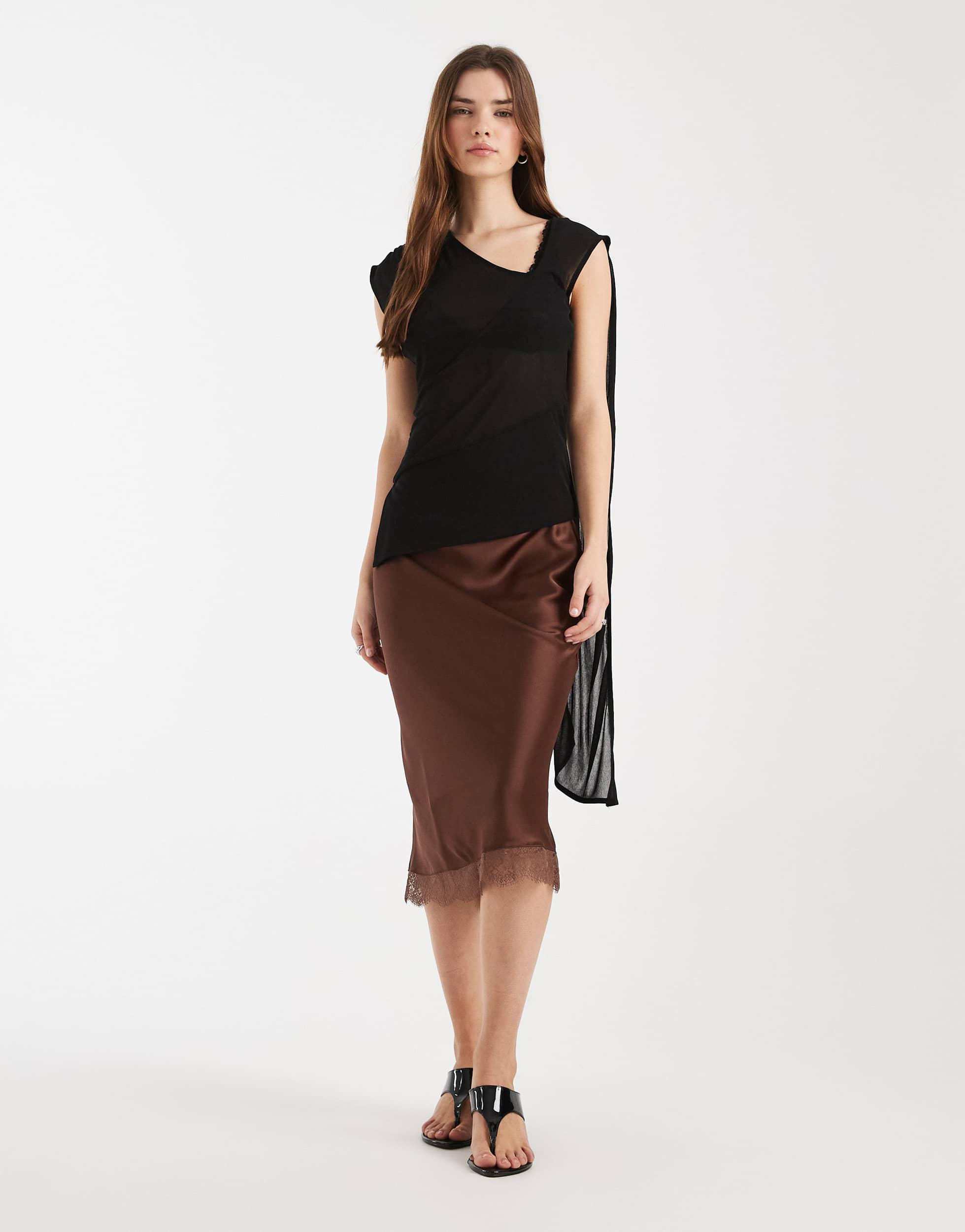 SHEIN LUNE Jupe Fendue Imprimé Fleuri | Mode en ligne