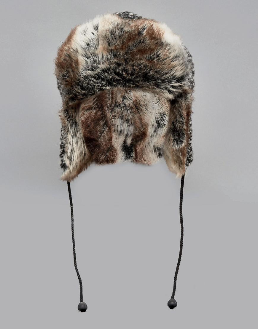 Wool Kaldi Arctic Faux Fur Trapper Hat 