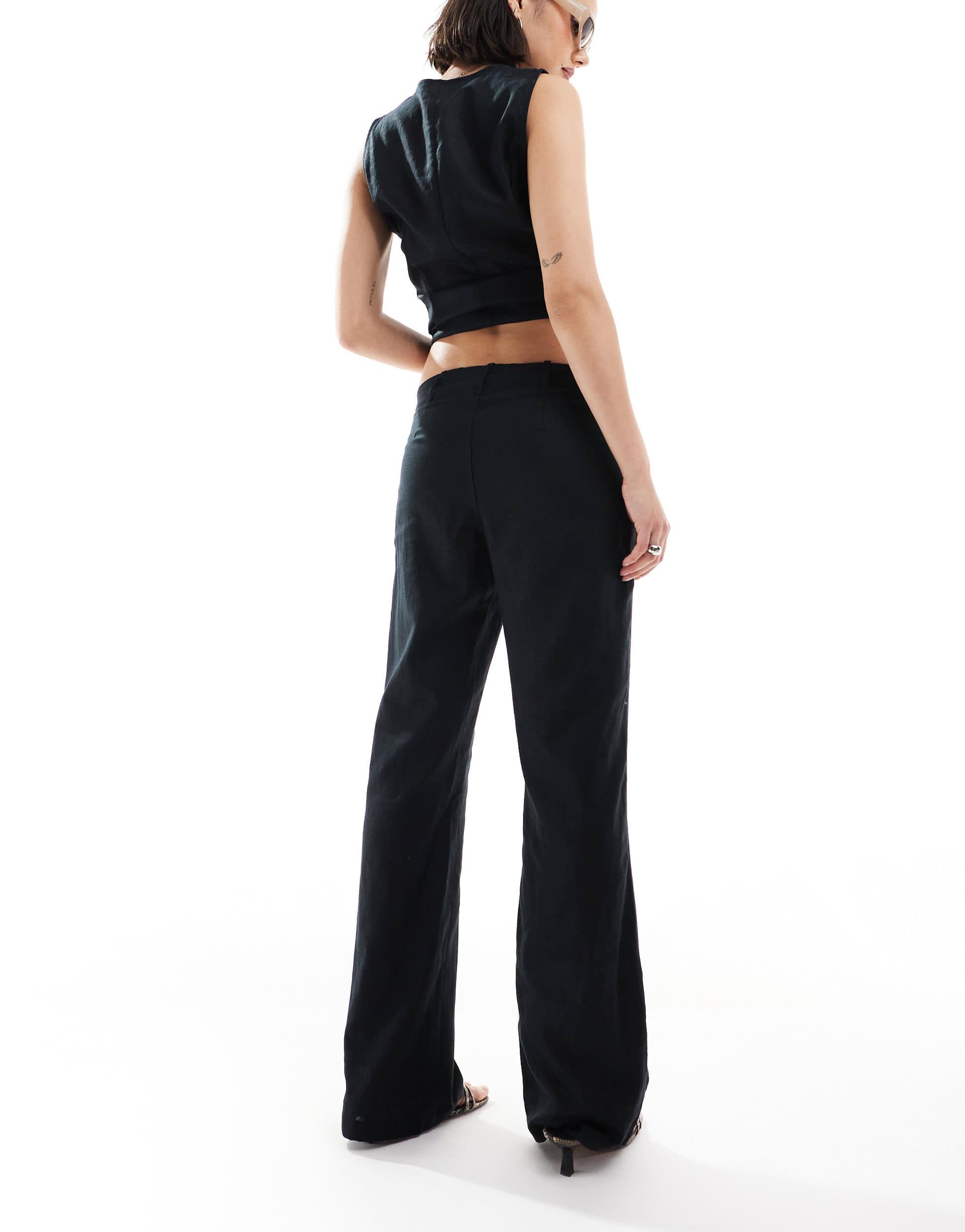 Haut Eskandar En Lin Noir Anthracite - Coupe Oversize Lagenlook - Taille 0 (UK 10-12)