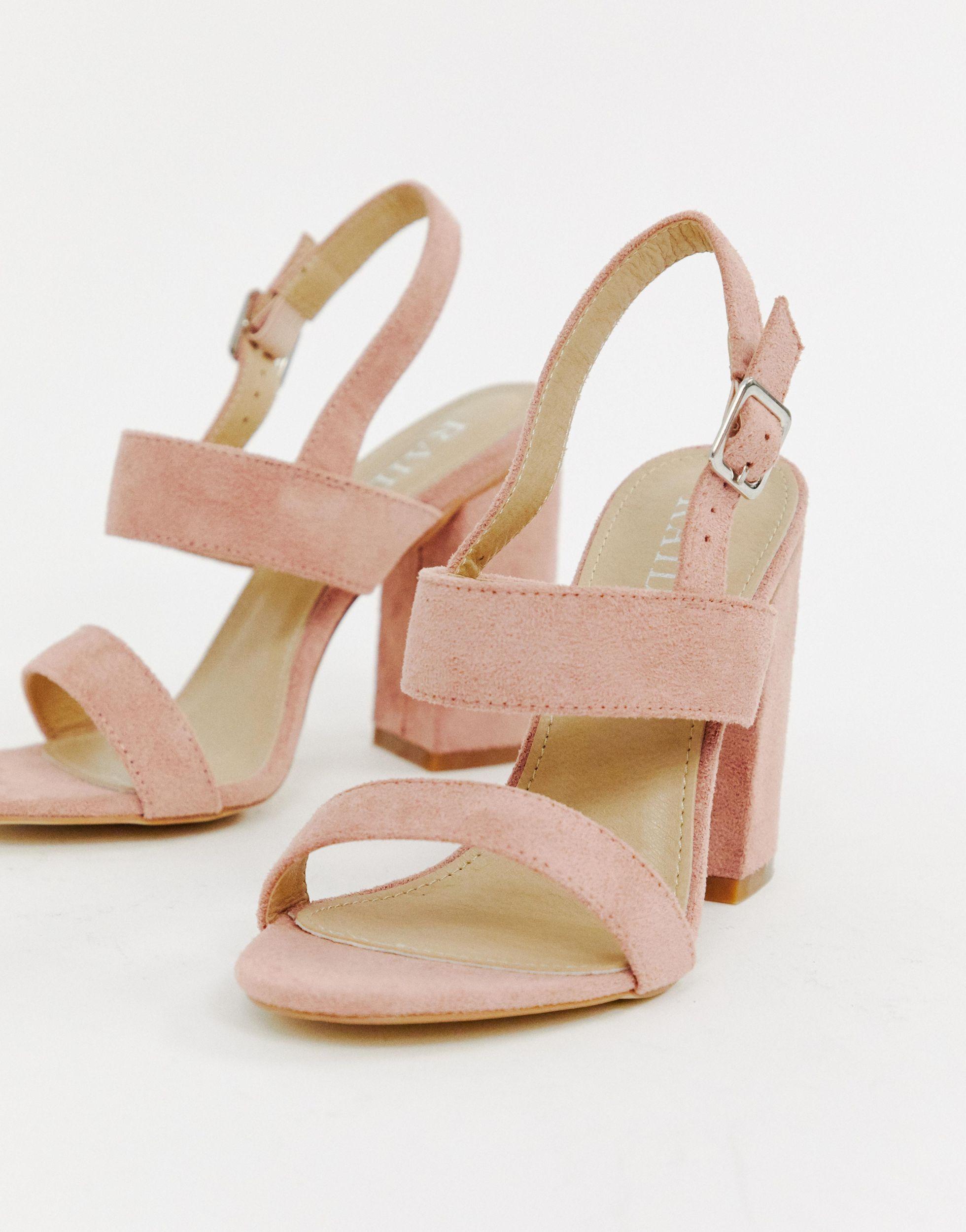 blush pink wide fit heels