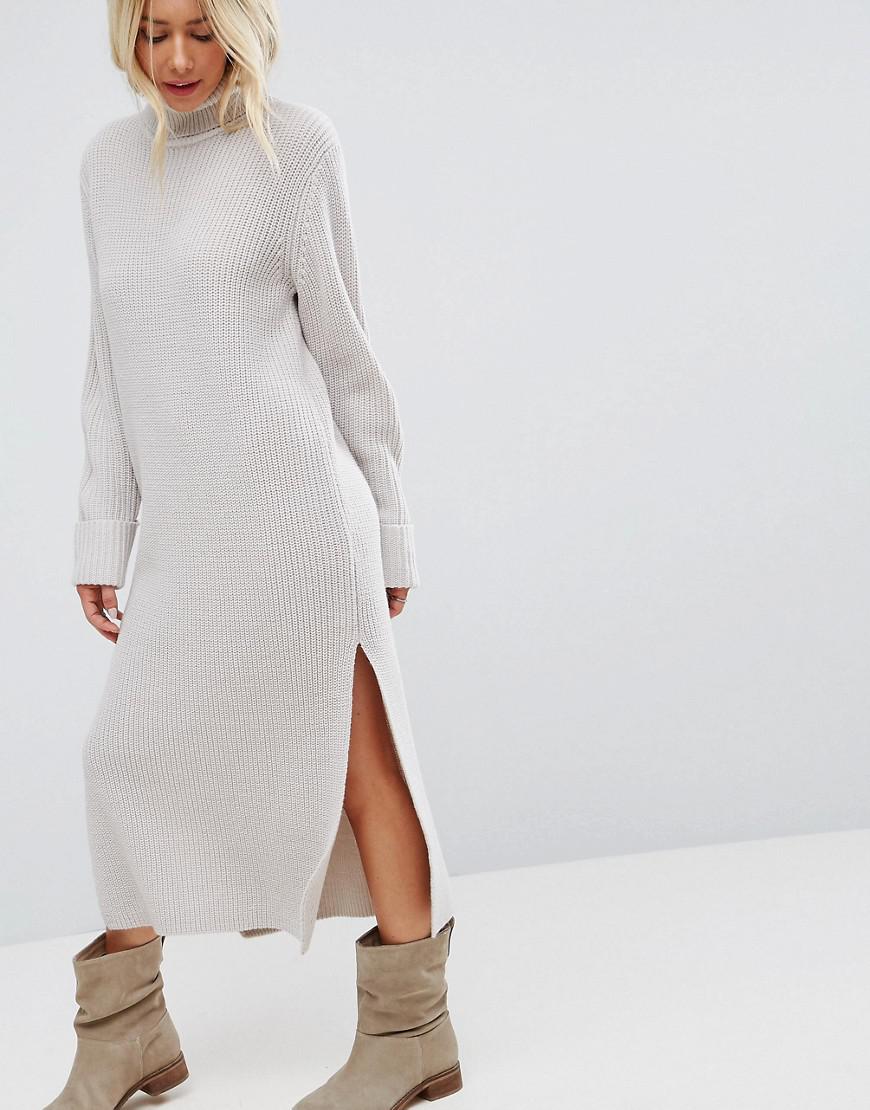 knitted split dress