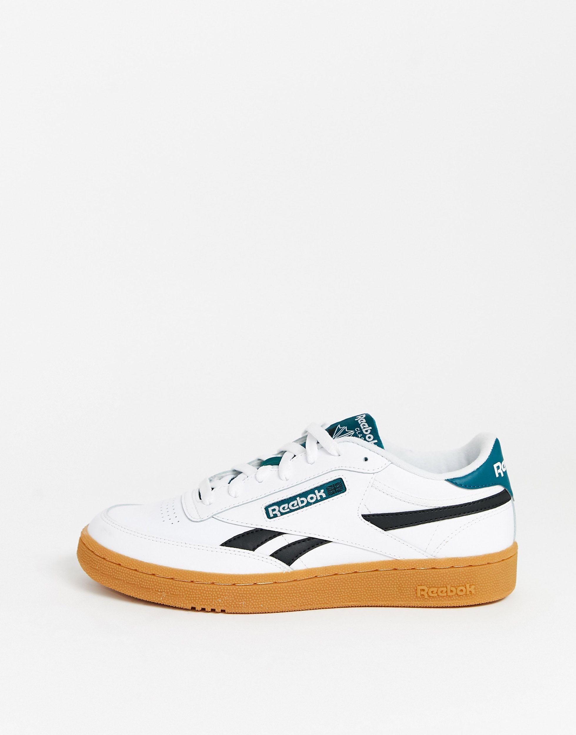 Reebok Leather Club C Revenge Sneaker With Gum Sole-white for Men - Lyst