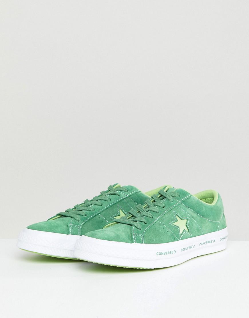Converse Canvas One Star Ox Plimsolls In Green 159816c for Men - Lyst
