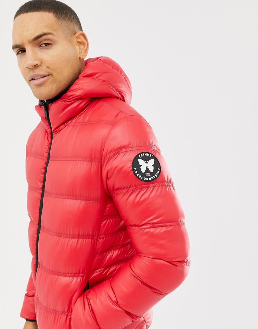 Mens wet look puffer jacket Clearance