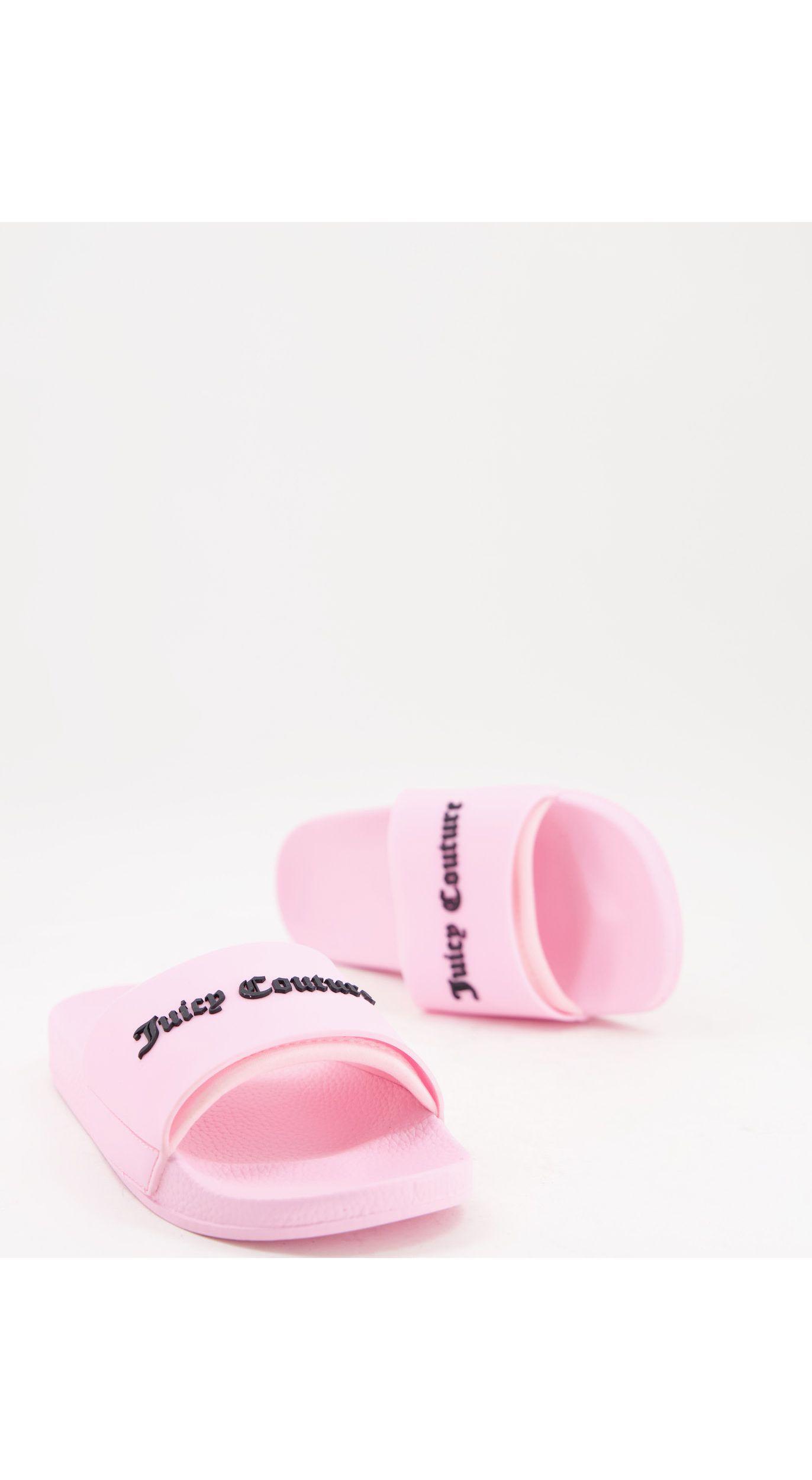 Juicy Couture Logo Embossed Sliders in Pink | Lyst UK
