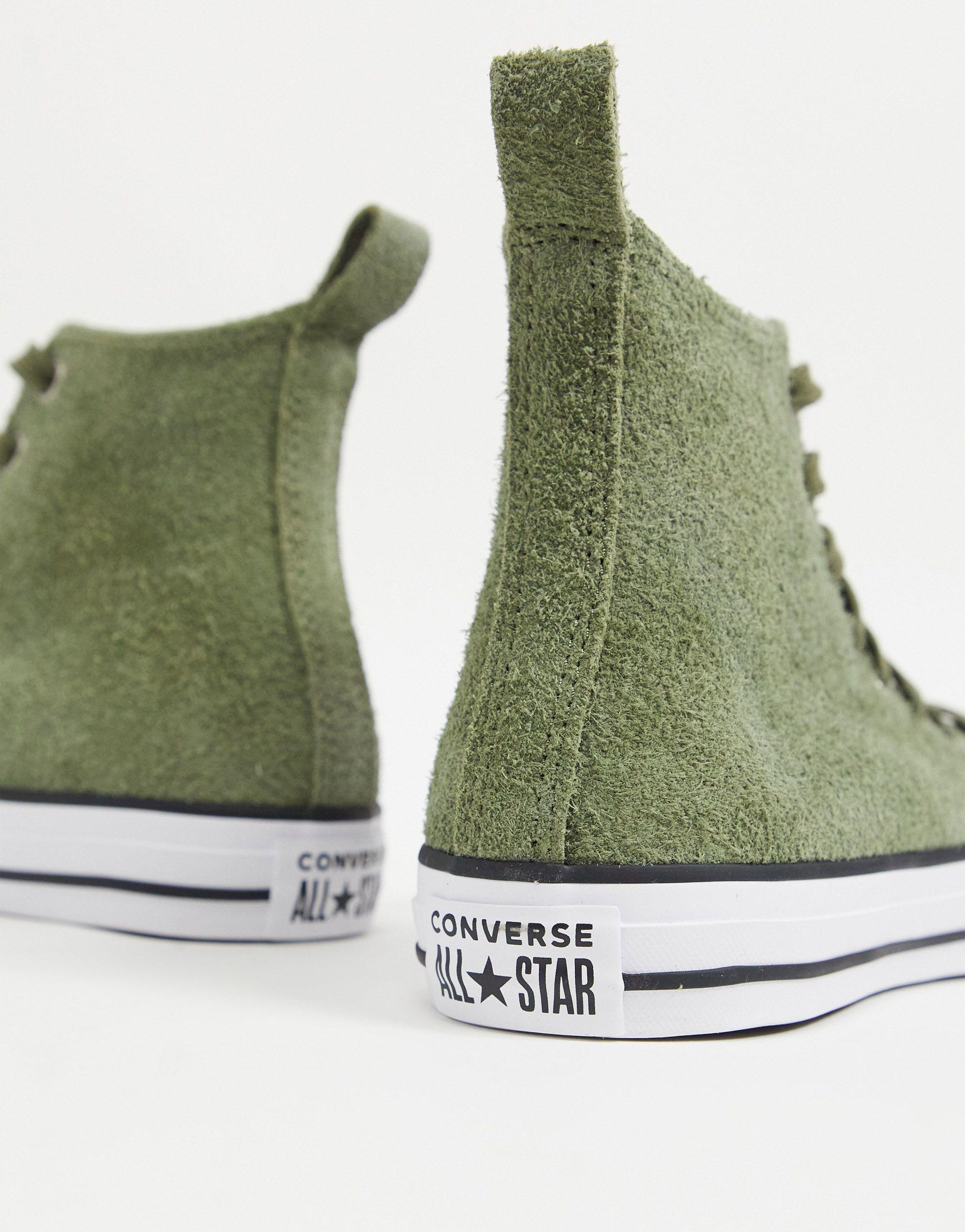 Converse montente kaki hot sale