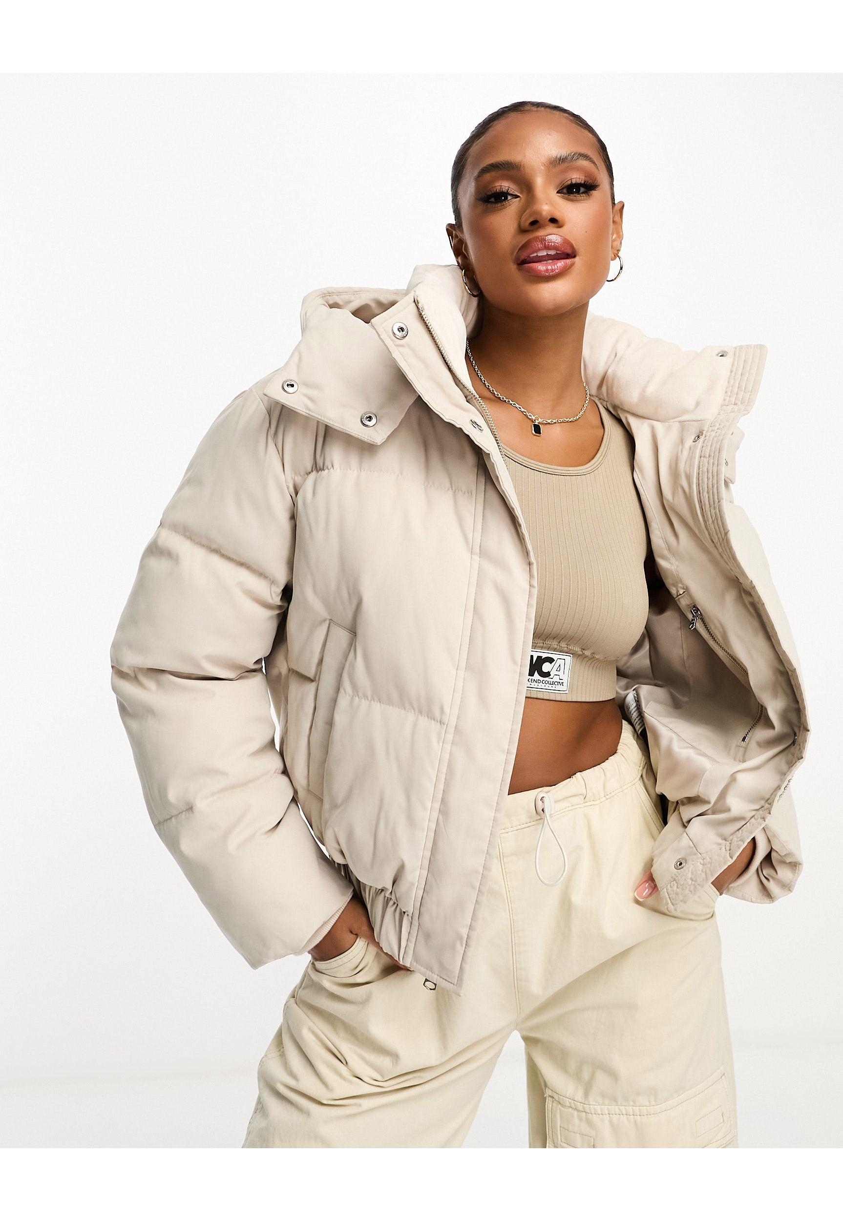 Abercrombie & Fitch Ultra Mini Puffer Jacket With Hood in Natural | Lyst UK