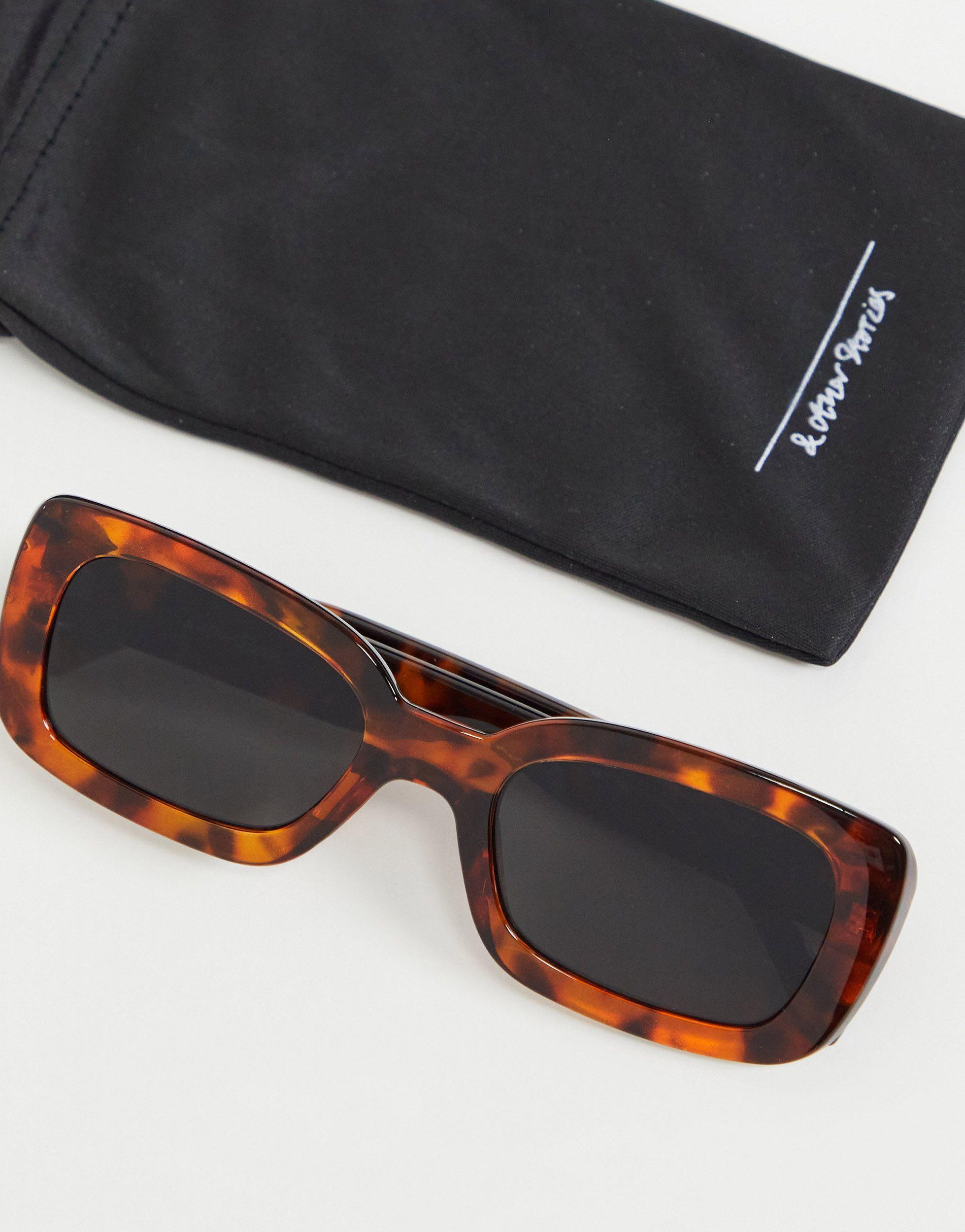 Occhiali da sole rettangolari tartarugati di \u0026 Other Stories | Lyst