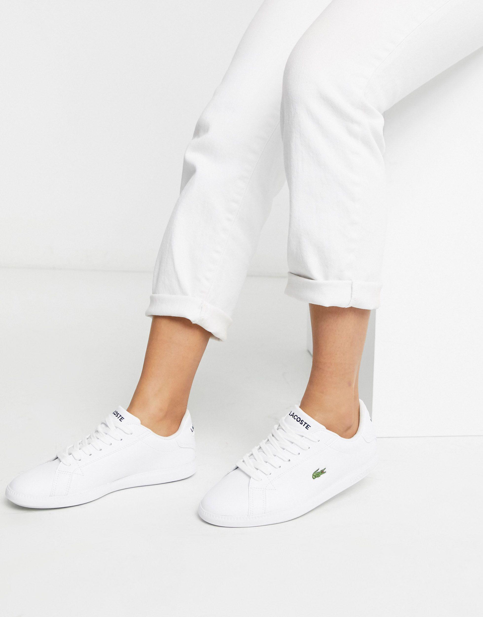 Lacoste Leer Graduate Bl 1 - Leren Sneakers in het Wit - Lyst