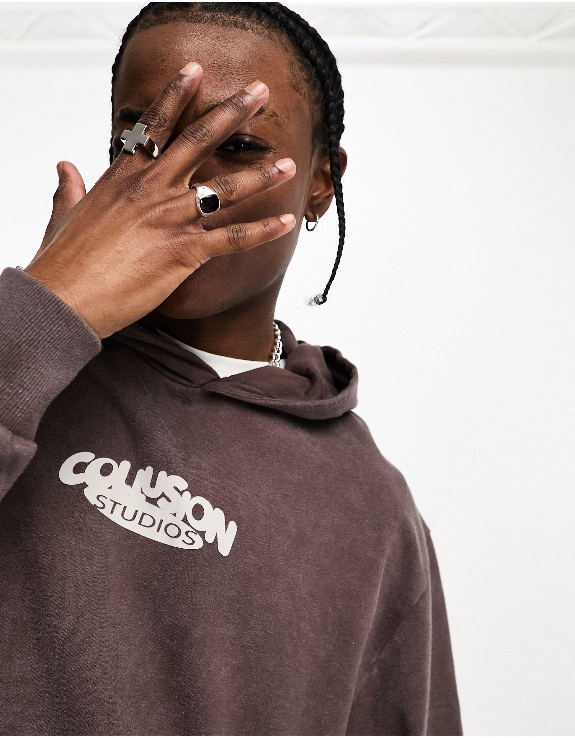 COLLUSION Unisex Logo Hoodie