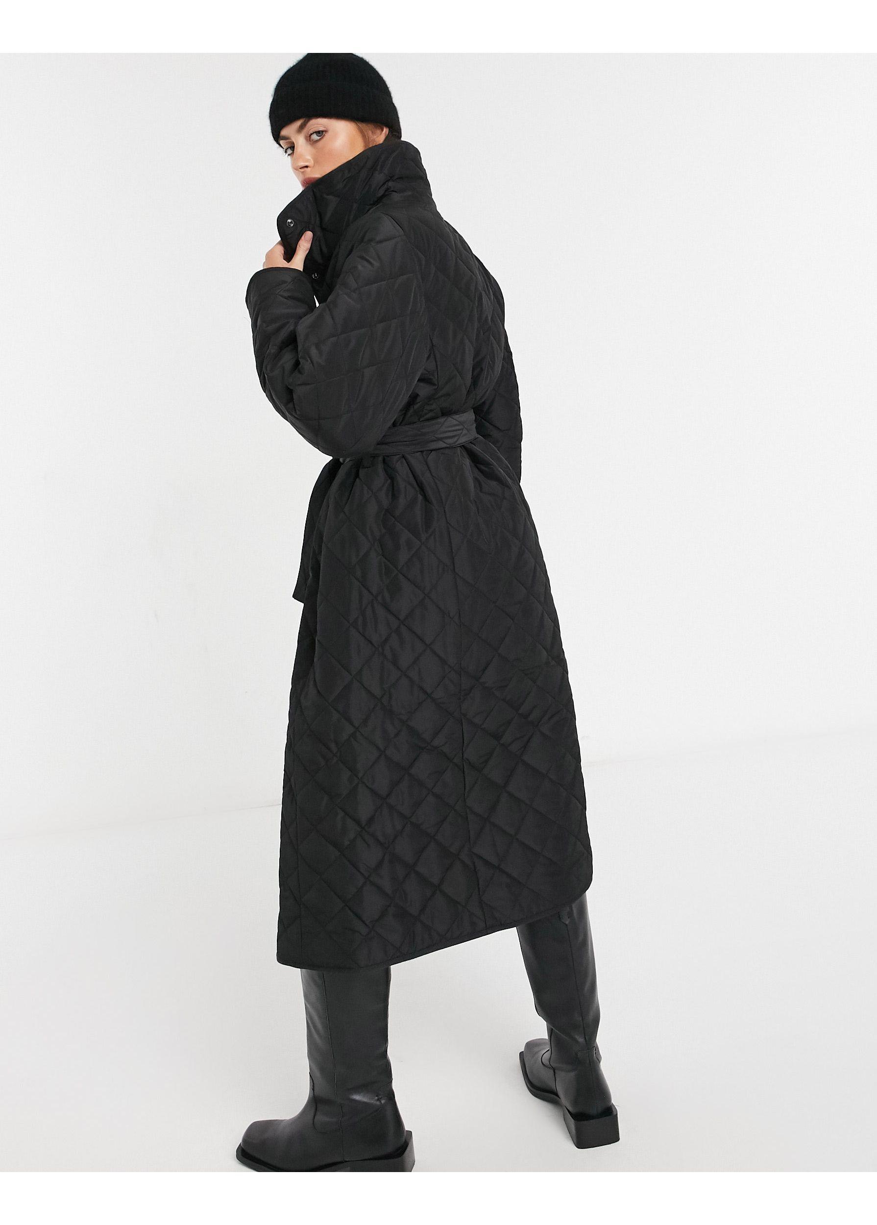 & other stories belted quilted coat