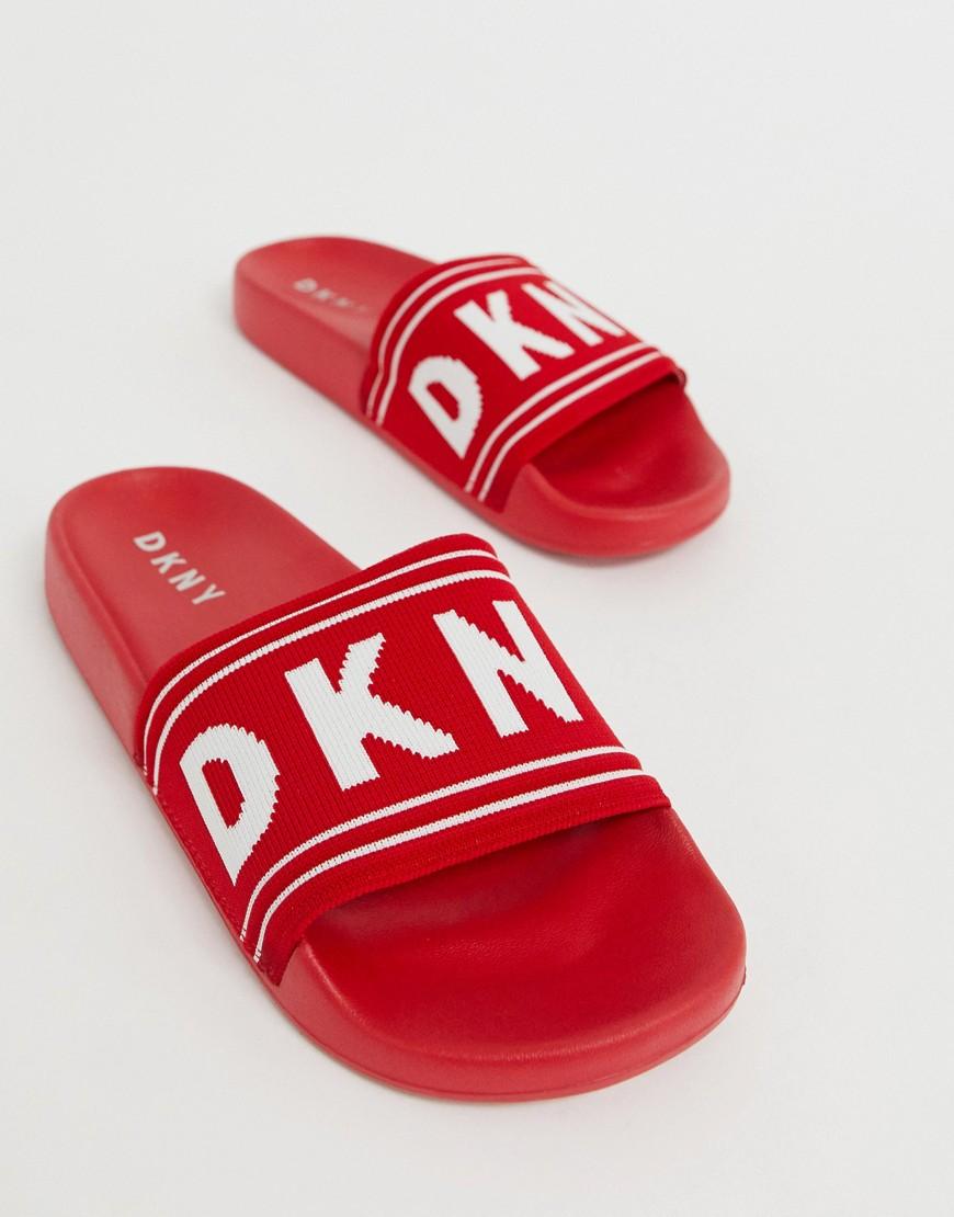 red dkny slides