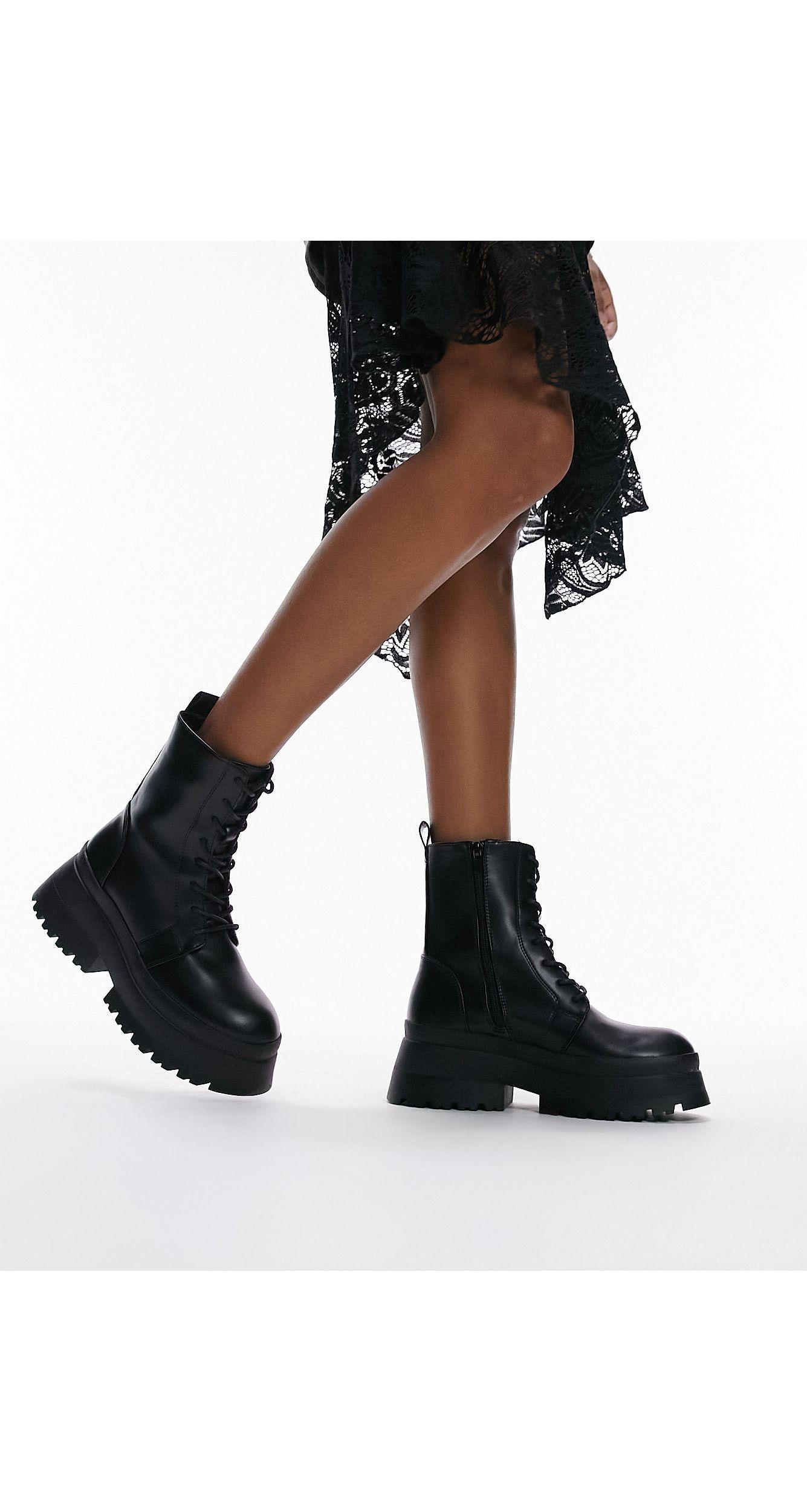 Topshop brazil lace hotsell up ankle boots