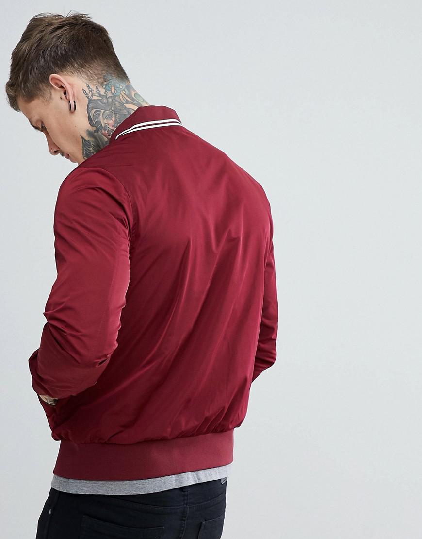 bomber jacket wine red