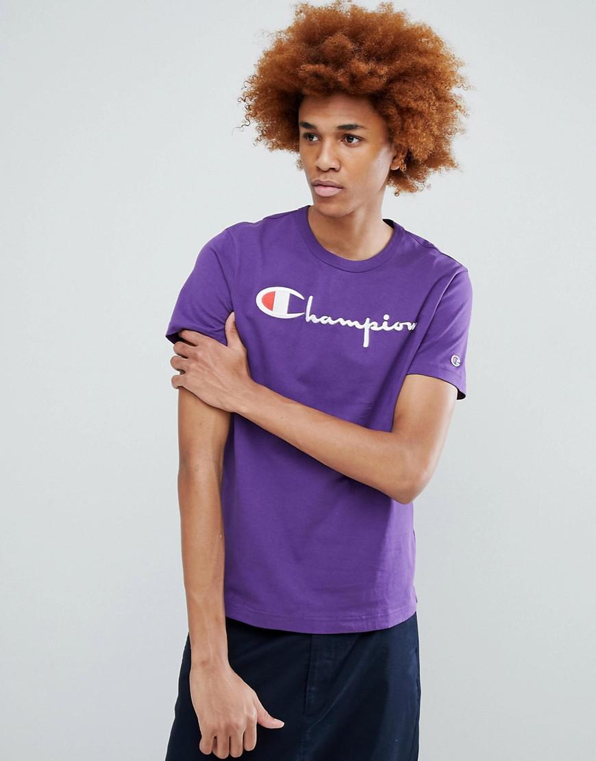 mens purple champion t shirt