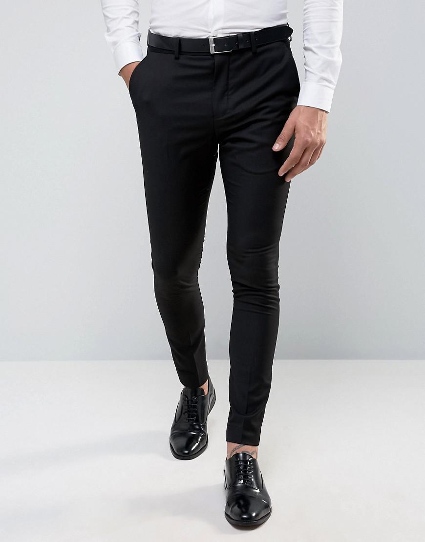 Black Slim Fit Bi-stretch Comfort Suit Trousers | Woolworths.co.za