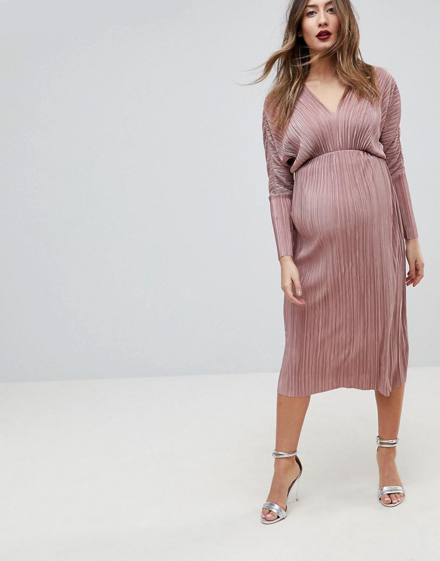 asos plisse midi dress