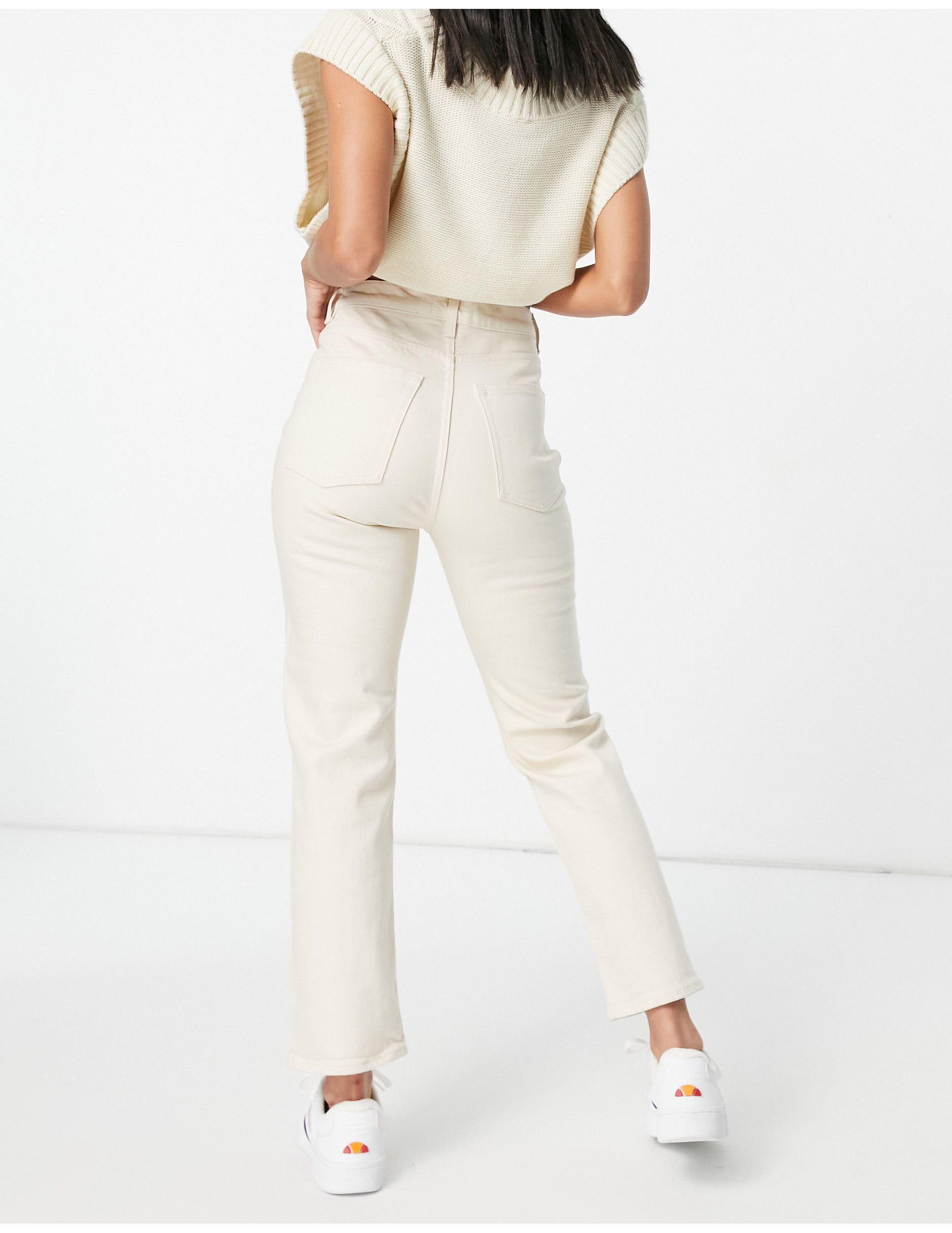 High Rise Jeans in Ecru 