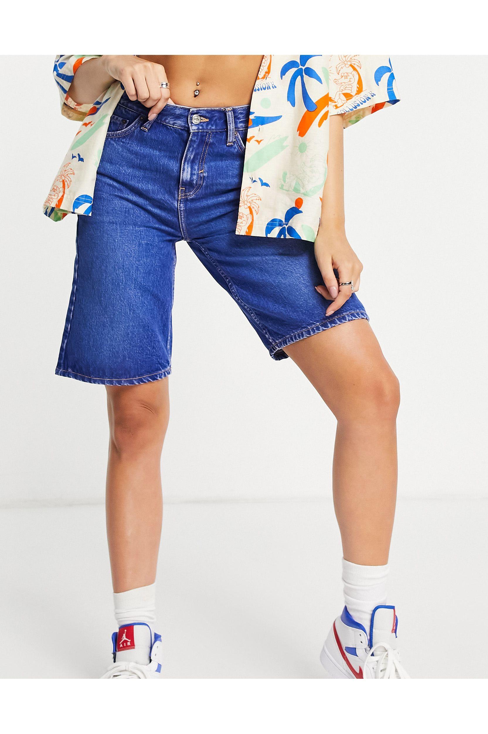 Topshop editor denim shorts Clearance